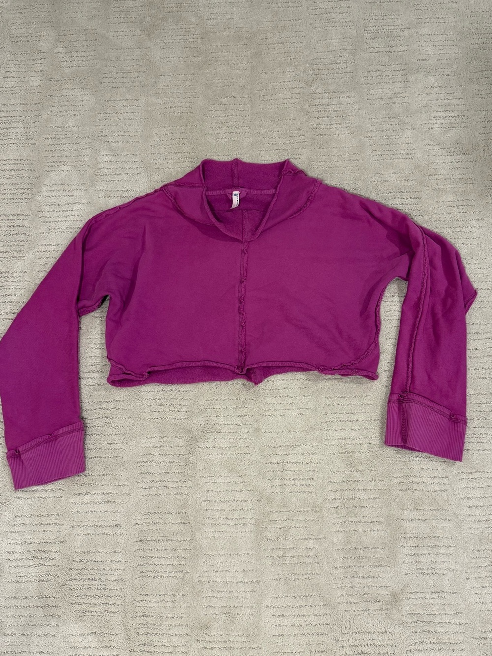 FP Movement by Free People Cropped Long Sleeve Top - Magenta